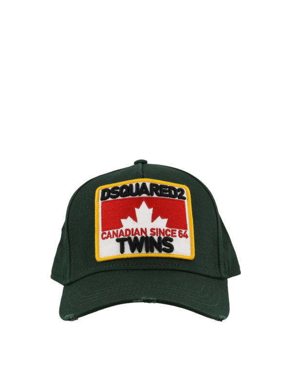 DSQUARED2: hats & caps online - Dean & Dan green baseball cap