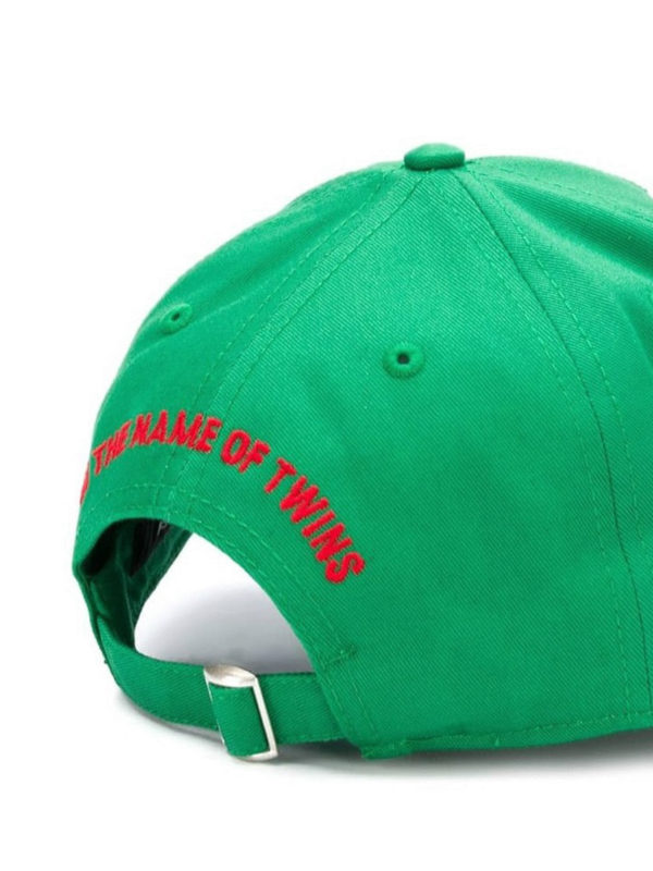 DSQUARED2: hats & caps online - Light green cotton baseball cap
