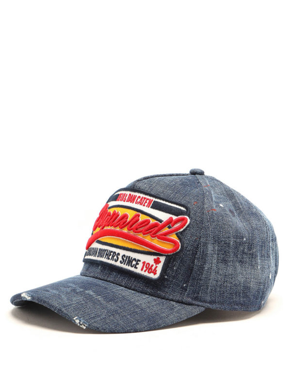 DSQUARED2: hats & caps online - Logo patch baseball cap