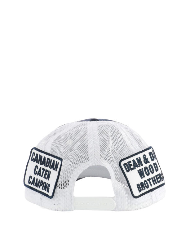DSQUARED2: hats & caps online - Two-tone logo patches baseball cap