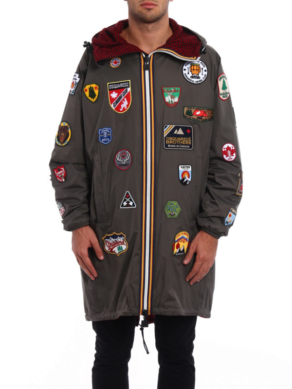 DSQUARED2: parkas online - K-Way patch reversible parka