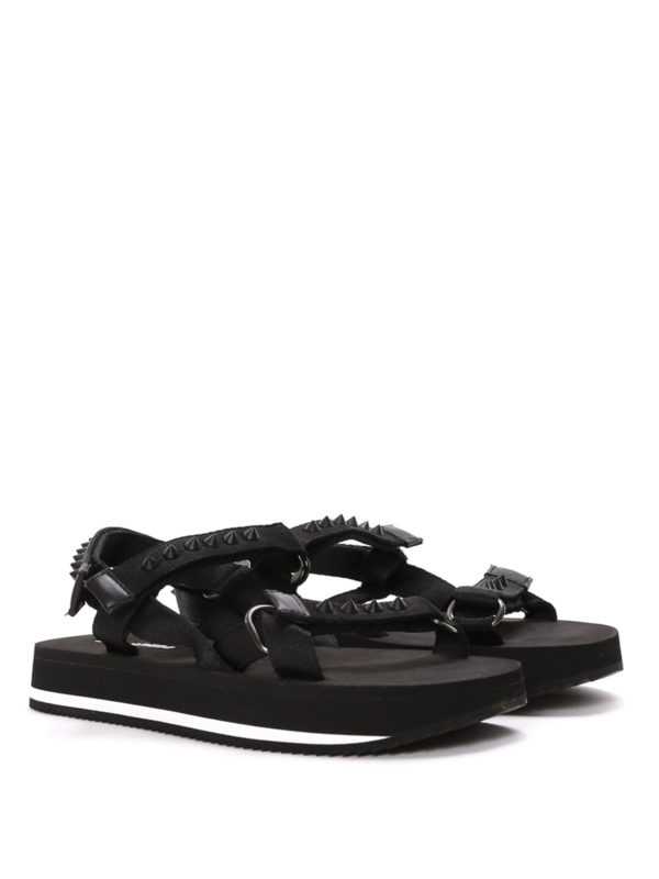 DSQUARED2: sandals online - Studded velcro sandals