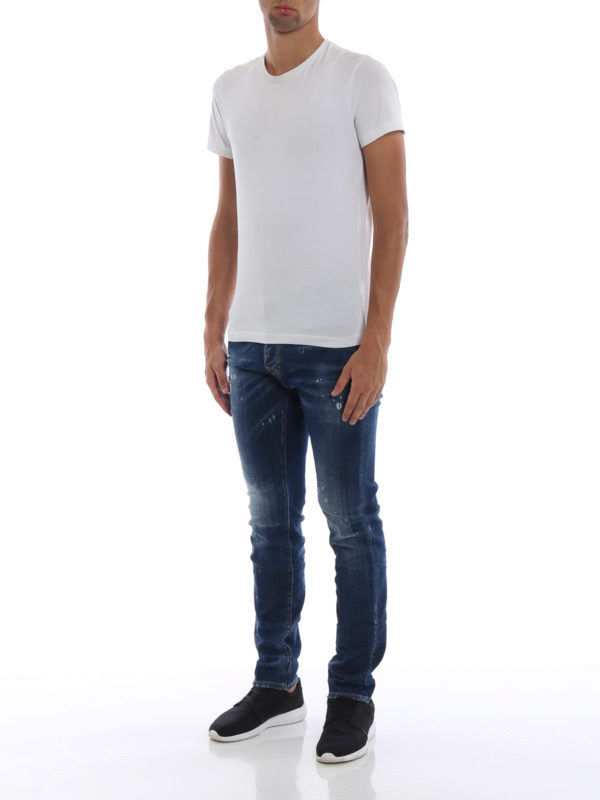 DSQUARED2: skinny jeans online - Cool Guy medium wash jeans with DD patch