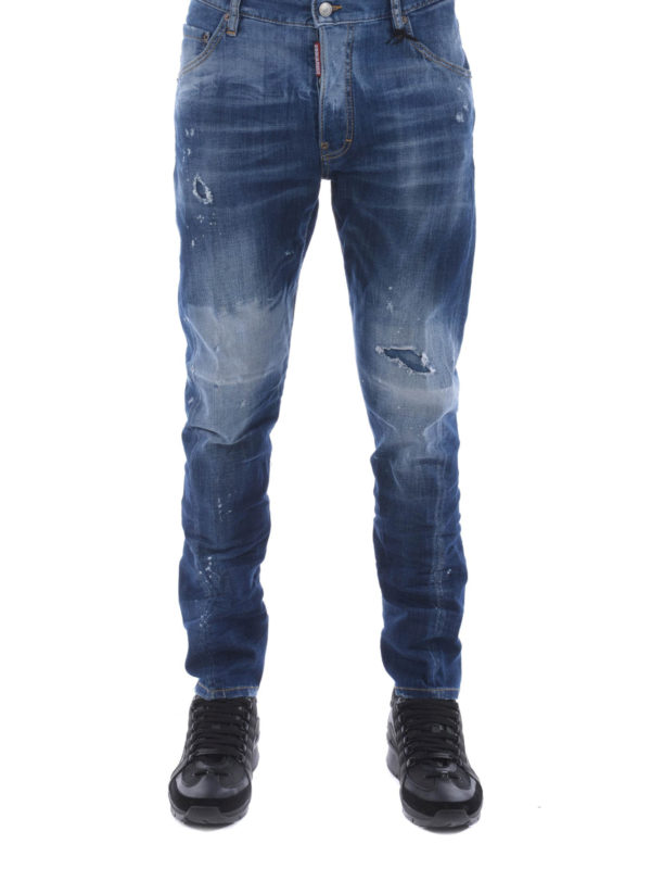 DSQUARED2: jeans skinny online - Jeans slavati Sexy Twist
