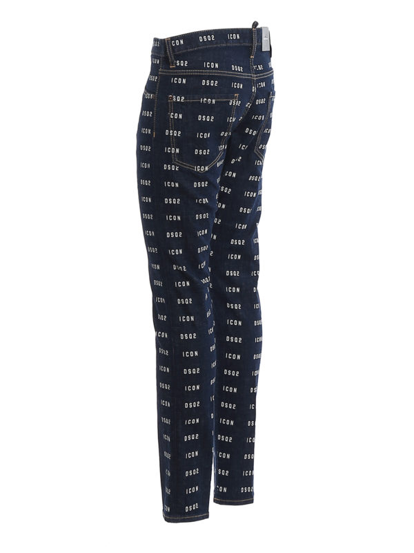 DSQUARED2: straight leg jeans online - Cool Guy printed jeans