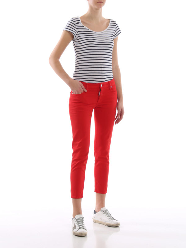 DSQUARED2: Jeans Rectos online - Vaqueros Rectos - Rojo