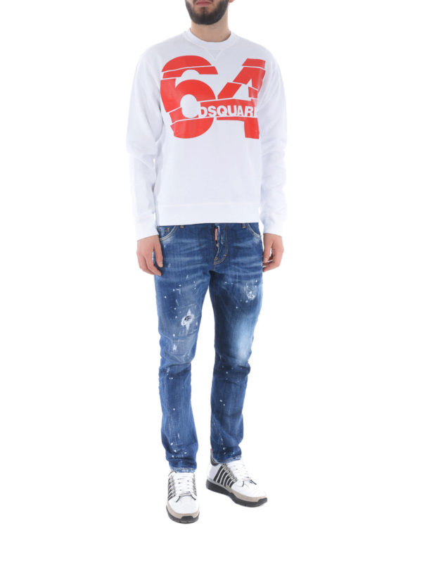 DSQUARED2: Sudaderas y suéteres online - Sudadera - Blanco