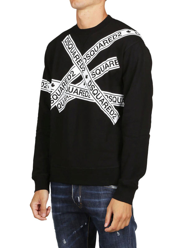 Dsquared logo tape discount sweatshirt