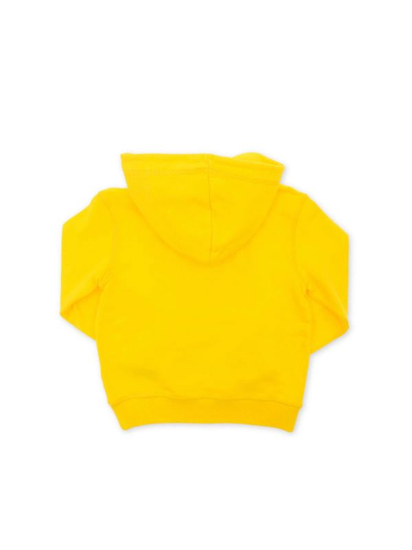 DSQUARED2: Sweatshirts & Sweaters online - DSQ2 logo print sweatshirt in yellow