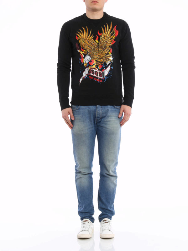 DSQUARED2: Sweatshirts & Pulls online - Printed cotton sweatshirt