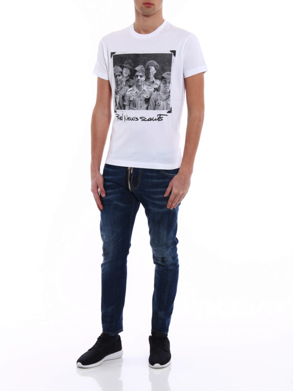 DSQUARED2: t-shirts online - Bad News Scouts print T-shirt