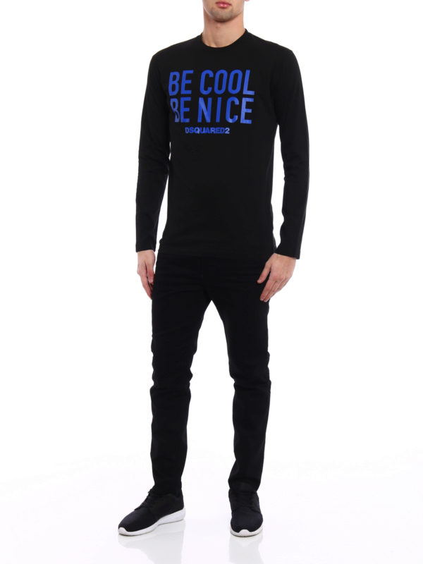 DSQUARED2: t-shirts online - Be Cool Be Nice long sleeved Tee