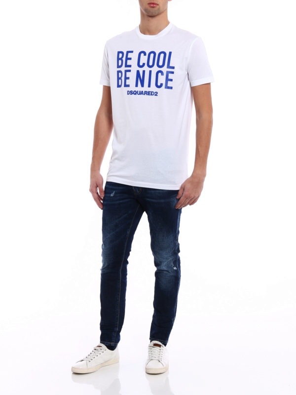 DSQUARED2: t-shirts online - Be Cool Be Nice printed T-shirt