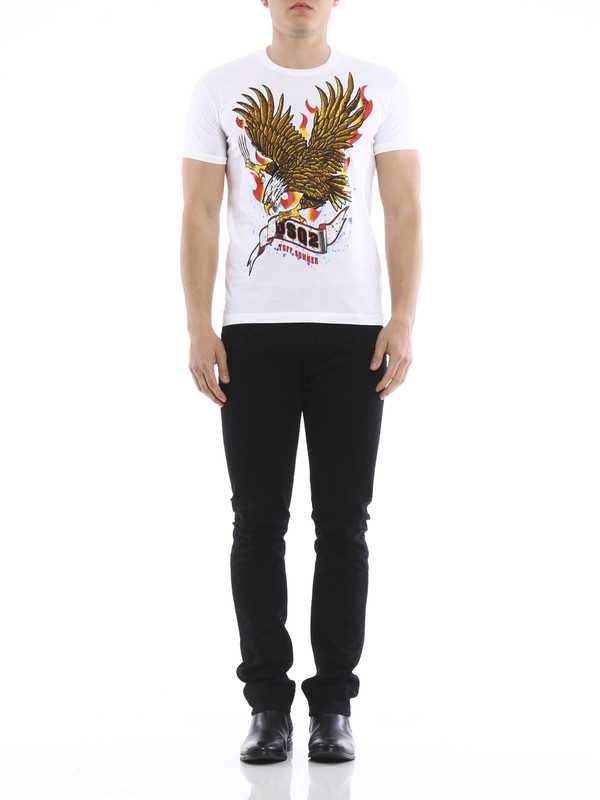 DSQUARED2: t-shirts online - Eagle printed t-shirt