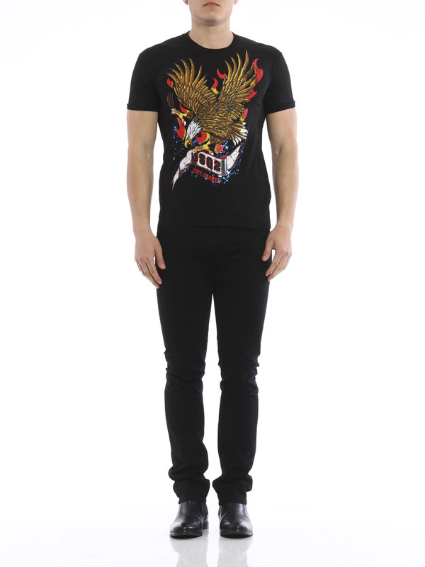 DSQUARED2: t-shirts online - Eagle printed t-shirt