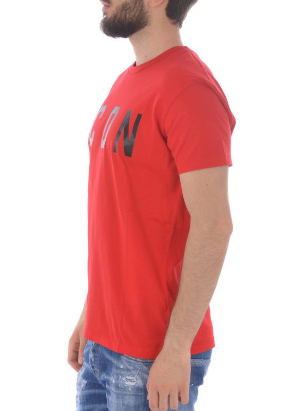 DSQUARED2: t-shirts online - Icon print red T-shirt