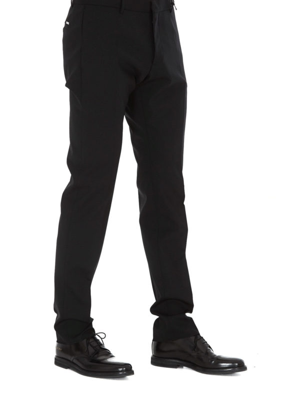 DSQUARED2: Pantaloni sartoriali online - Pantaloni in lana stretch
