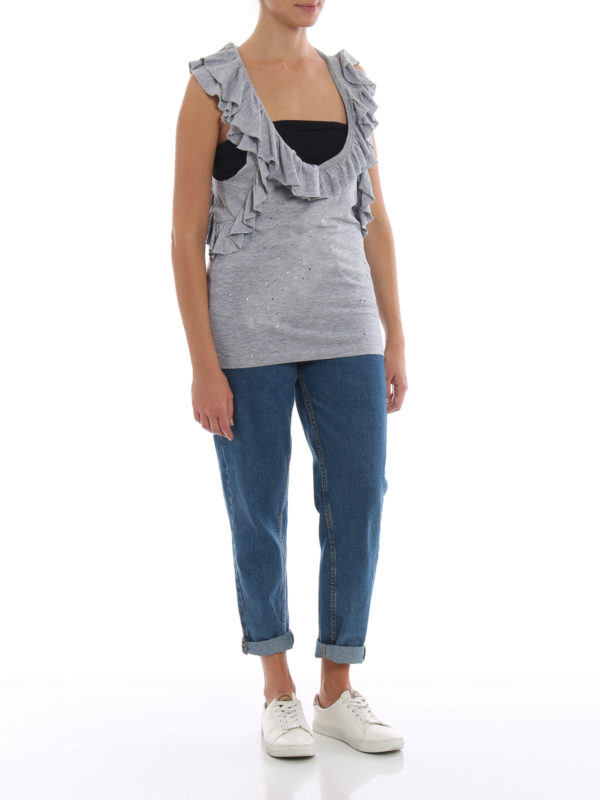 DSQUARED2: Tops und Tank Tops online - Top - Grau
