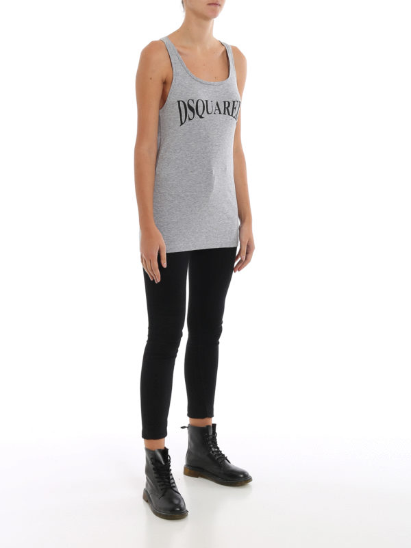 DSQUARED2: Tops & Tank tops online - Melange grey over top