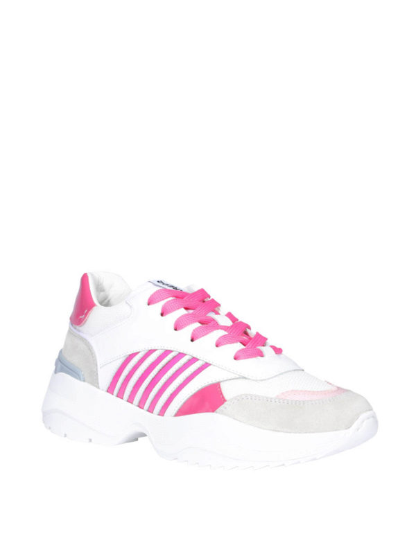 DSQUARED2: trainers online - Striped chunky sole sneakers