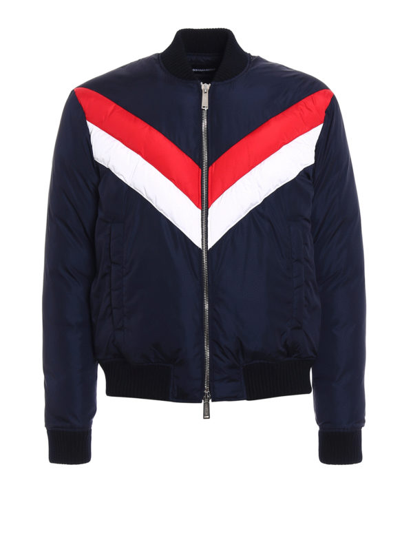DSQUARED2: padded jackets - Arrow pattern bomber jackets