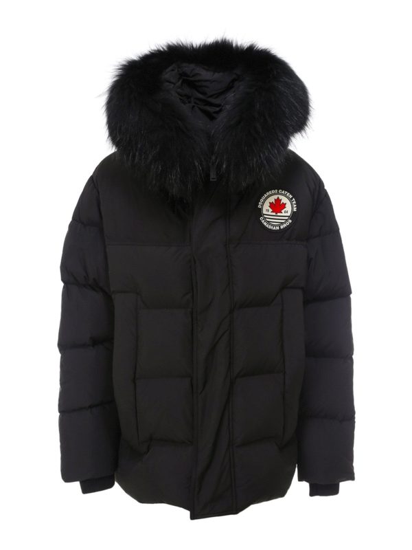DSQUARED2: padded jackets - Hooded puffer jacket