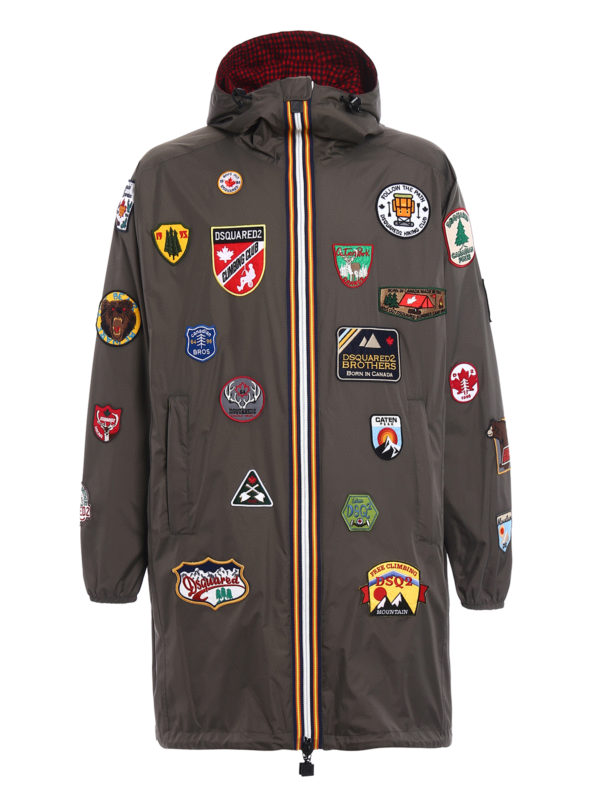 DSQUARED2: parkas - K-Way patch reversible parka