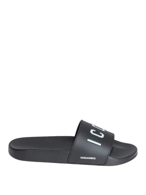 DSQUARED2: sandals - Icon rubber sliders