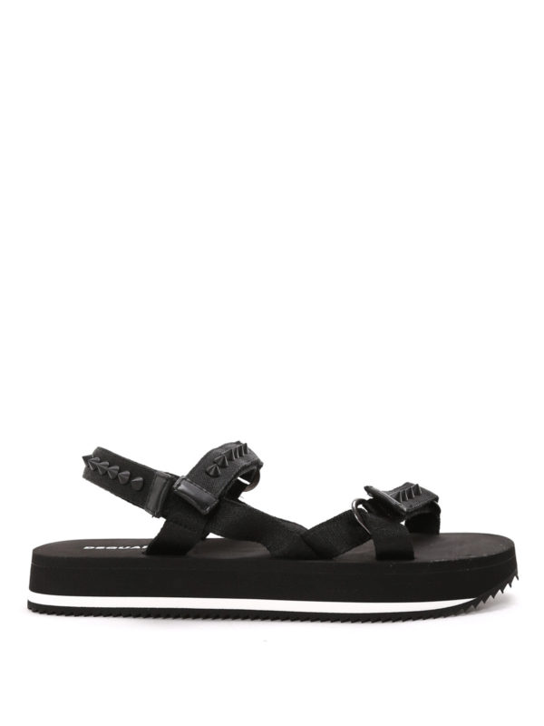 DSQUARED2: sandals - Studded velcro sandals