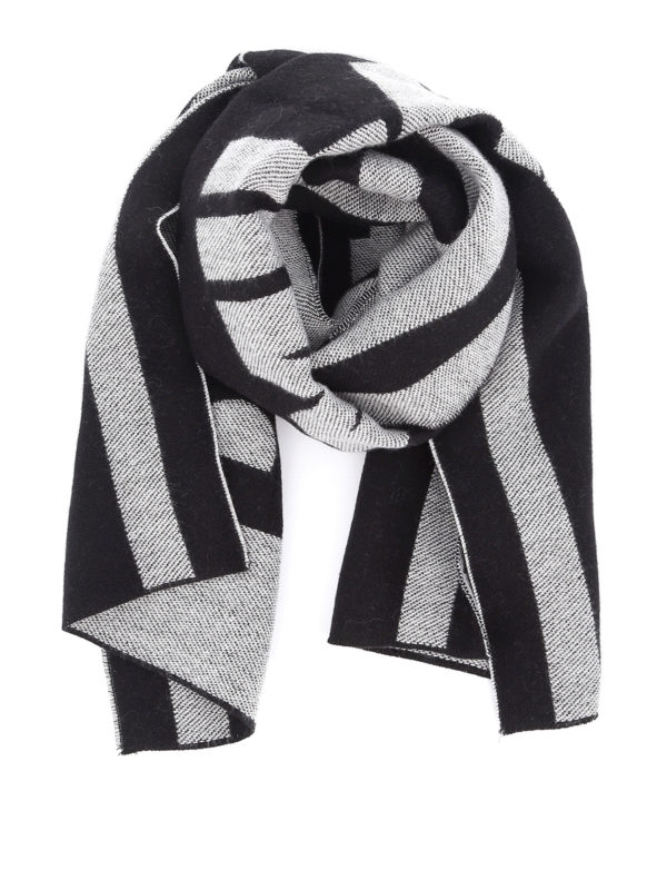 DSQUARED2: sciarpe e foulard - Sciarpa in lana logata