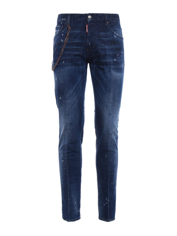 DSQUARED2: skinny jeans - Cool Guy jeans with keyholder