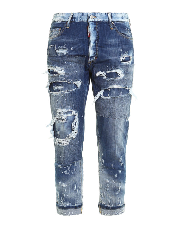 DSQUARED2: Jeans pitillos - Vaqueros Pitillos Glam Head