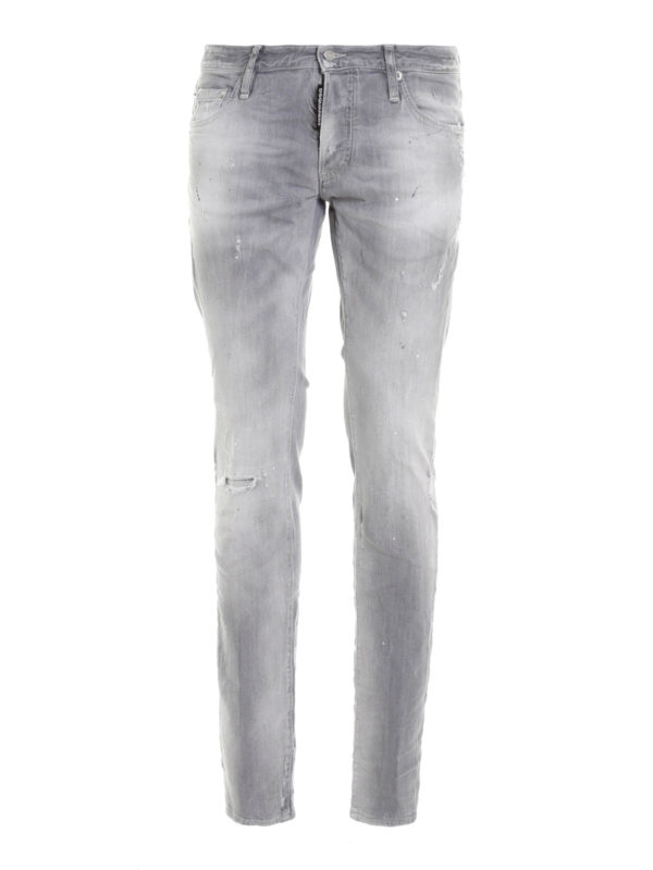 DSQUARED2: jeans skinny - Jeans sdruciti slim