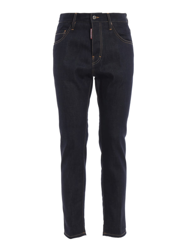 DSQUARED2: Straight Leg Jeans - Cigarette - Dunkles Jeansblau