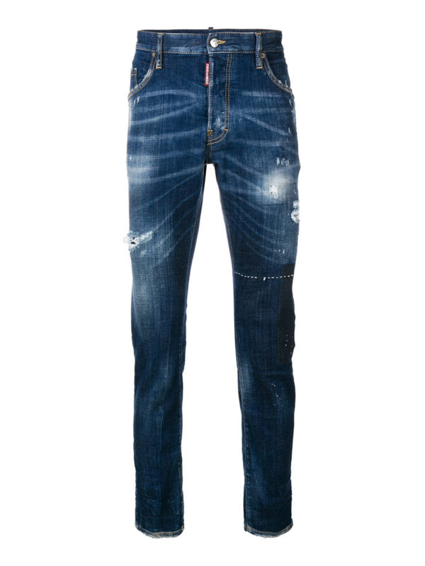 DSQUARED2: Jeans à jambe droite - Jean Droit - Clement