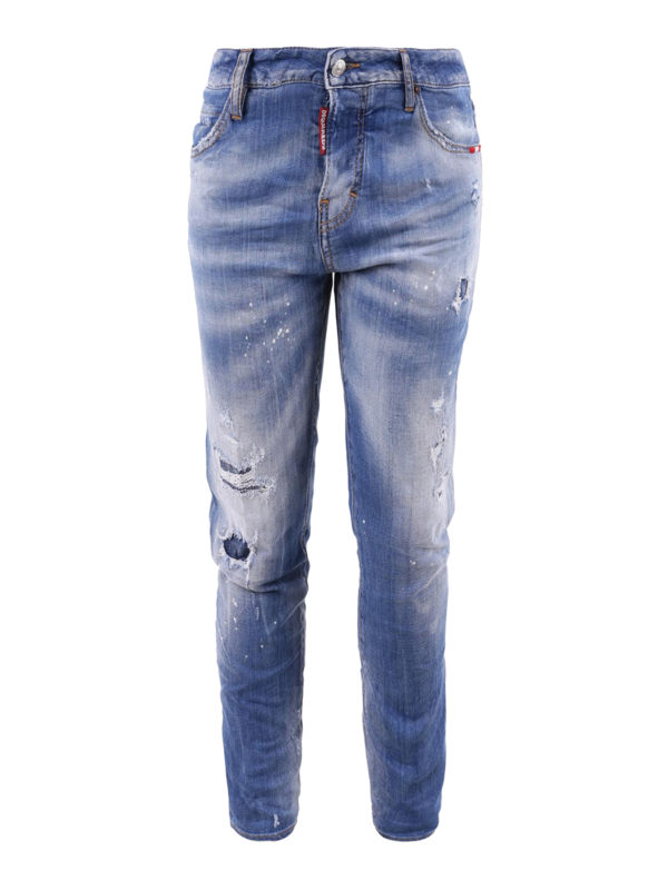 DSQUARED2: Straight Leg Jeans - Cool Girl Cropped