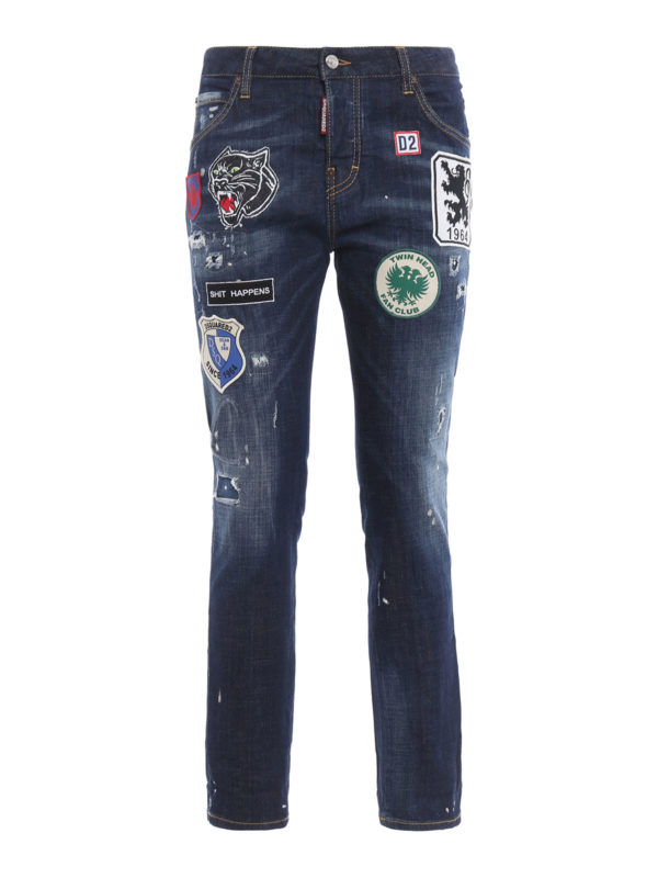 DSQUARED2: straight leg jeans - Cool Girl patch jeans