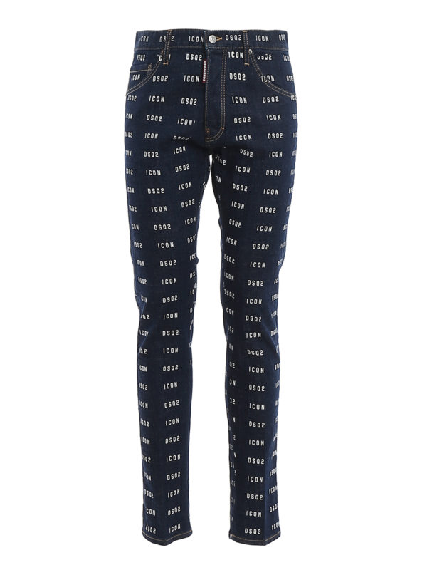 DSQUARED2: straight leg jeans - Cool Guy printed jeans