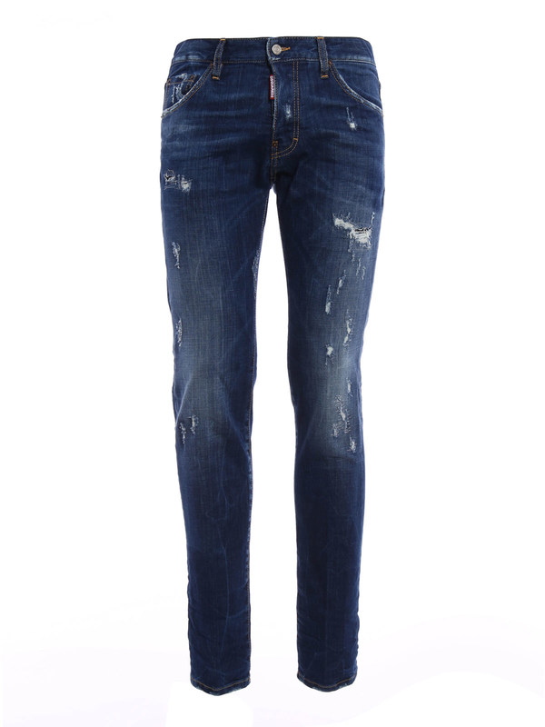 DSQUARED2: straight leg jeans - Ripped jeans