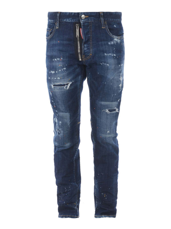 DSQUARED2: Jeans à jambe droite - Jean Droit - City Biker