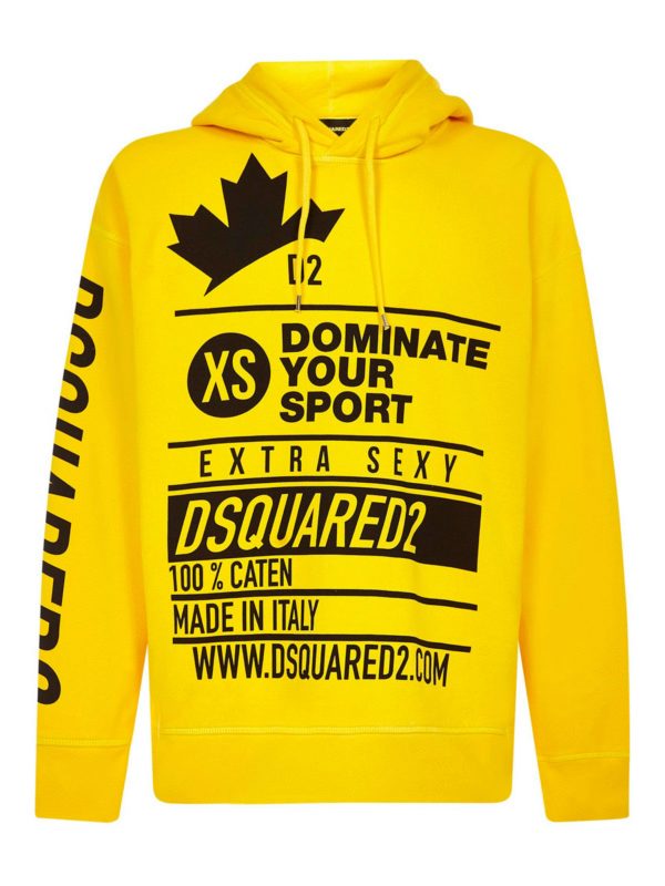 DSQUARED2: Sweatshirts & Pulls - Sweat-Shirts - Jaune