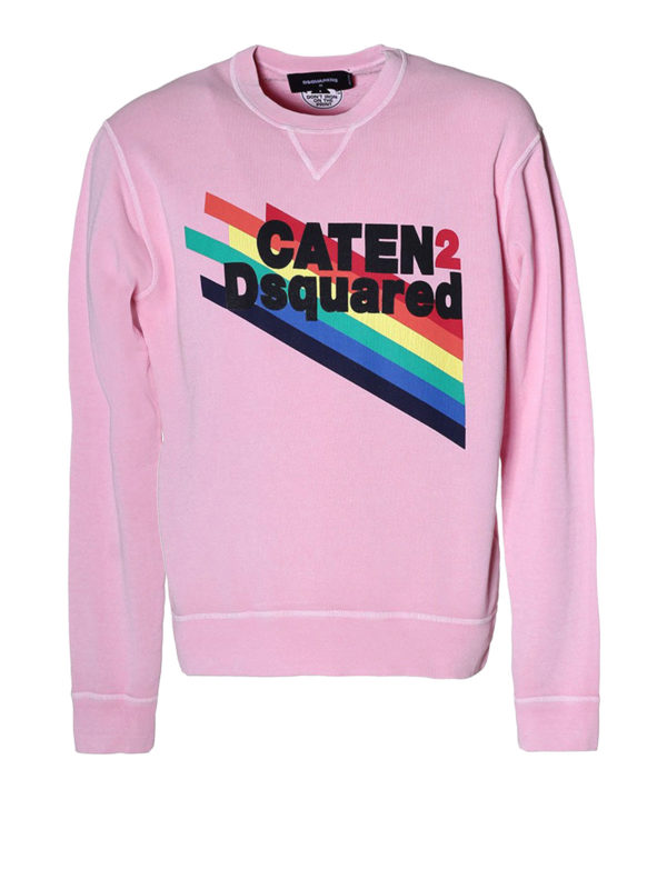 DSQUARED2: Sudaderas y suéteres - Sudadera - Rosado