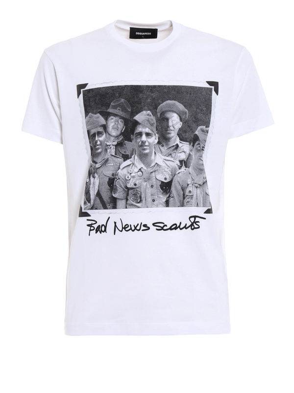 DSQUARED2: t-shirts - Bad News Scouts print T-shirt