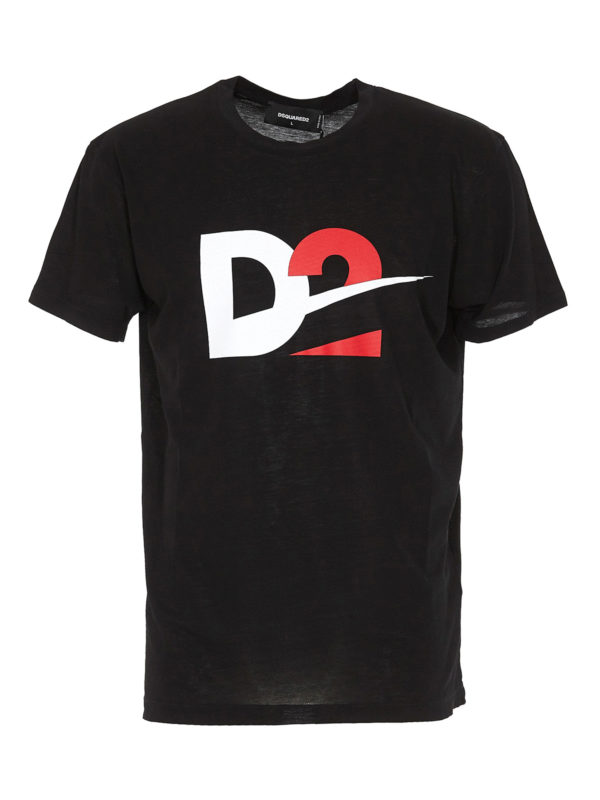 Dsquared2 D2 logo T-shirt - Black - Men | S74GD0728S21600900