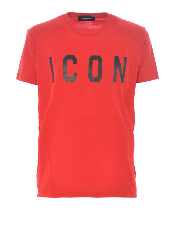 DSQUARED2: t-shirts - Icon print red T-shirt