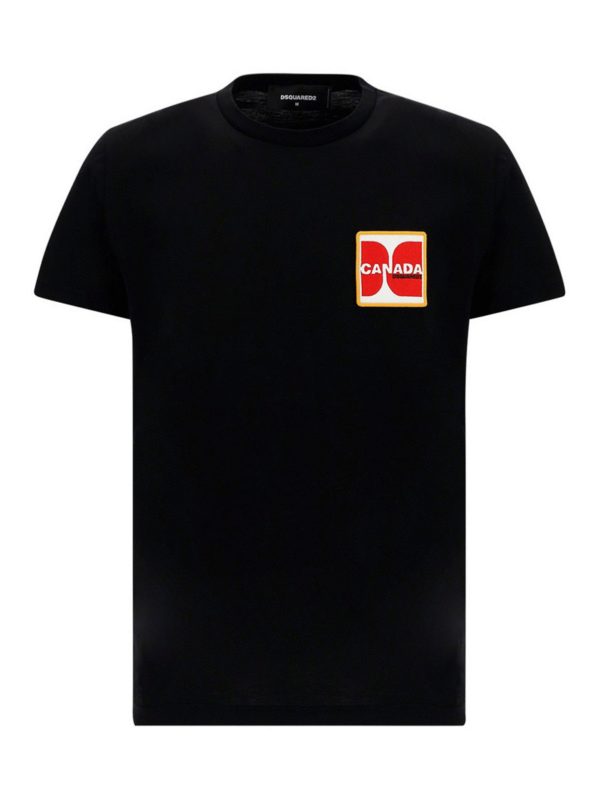 DSQUARED2: t-shirts - Logo patch T-shirt