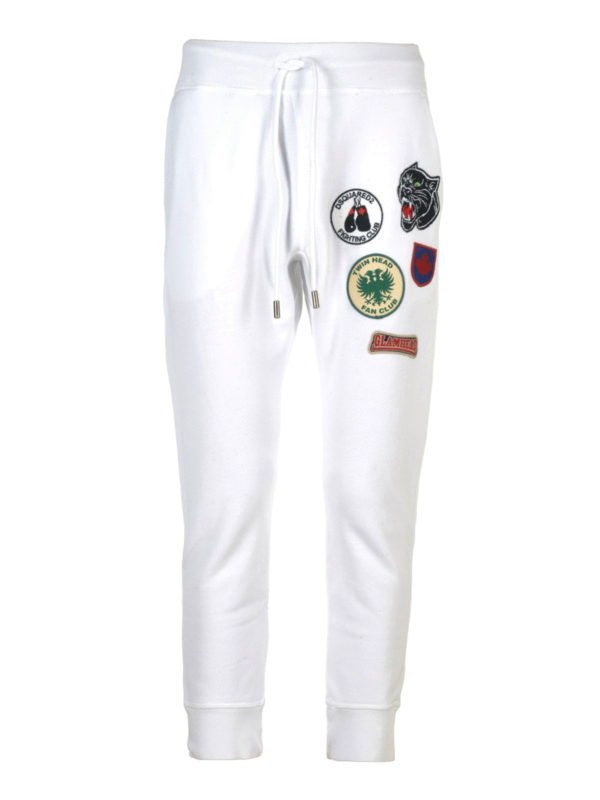 DSQUARED2: tracksuit bottoms - Patch detail tracksuit bottoms