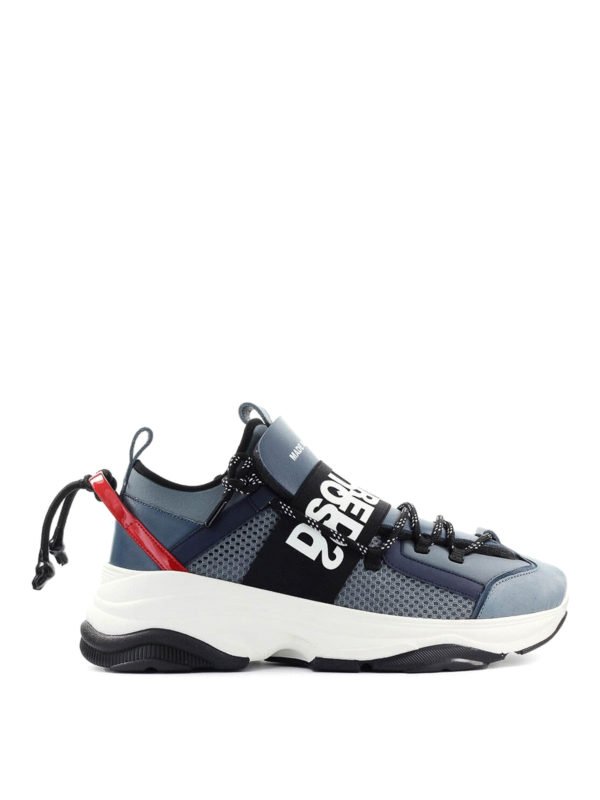 DSQUARED2: trainers - Bumpy logo band sneakers