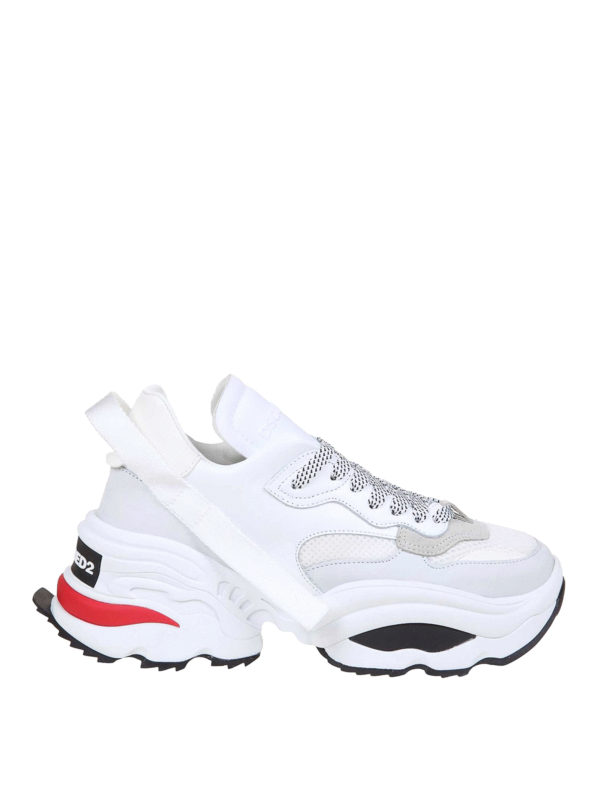 DSQUARED2: sneakers - Sneakers The Giant in tessuto tecnico