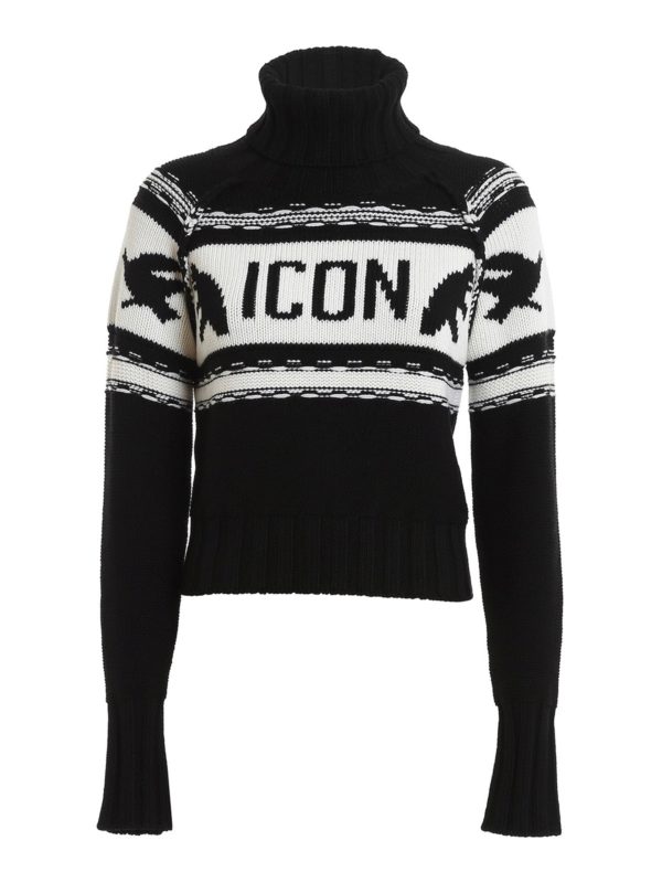 DSQUARED2: Col roulé & Col polo - Pull Col Roulé - Icon